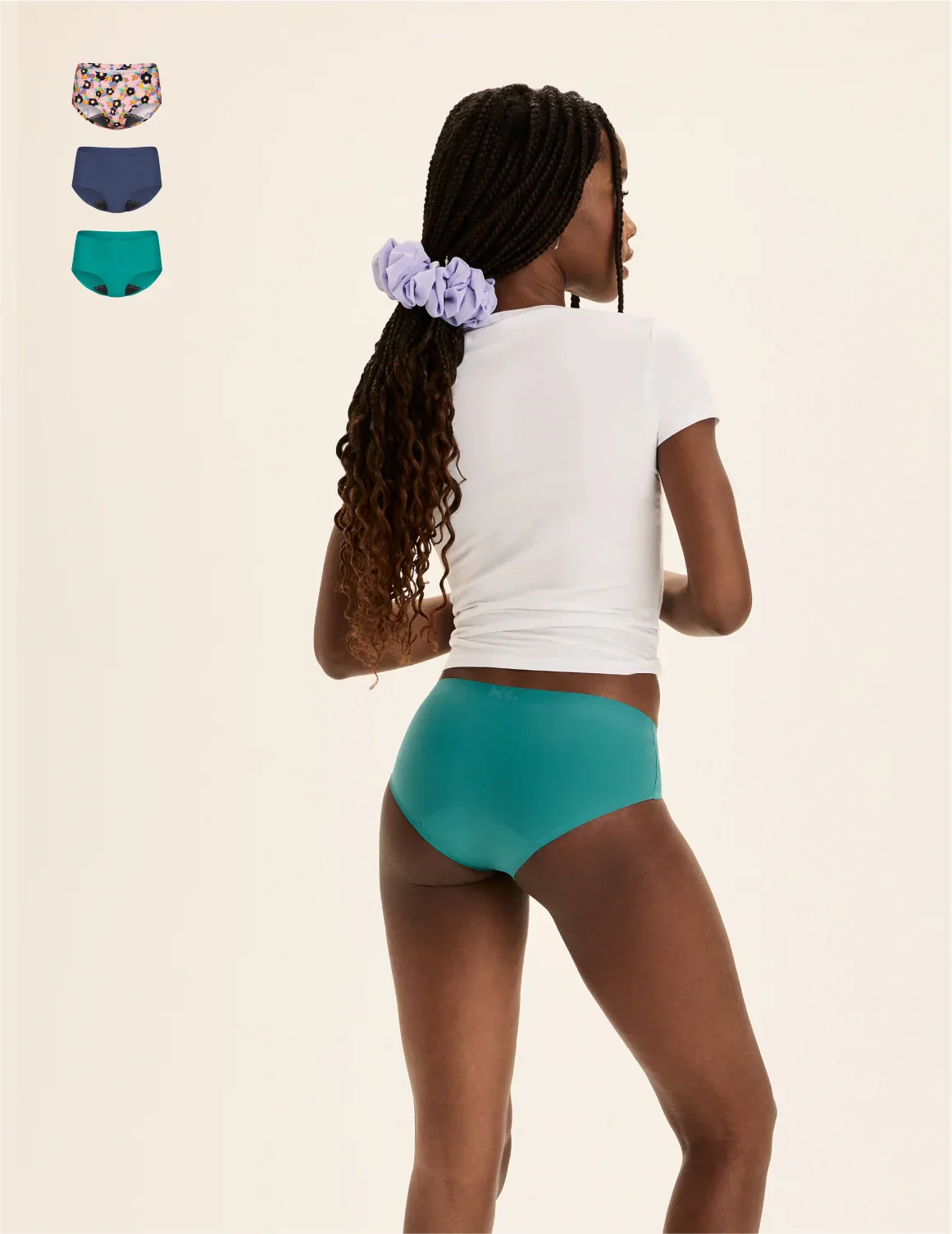 Leakproof UltraThin No-Show Boyshort 3-Pack - Last Call - Image 18