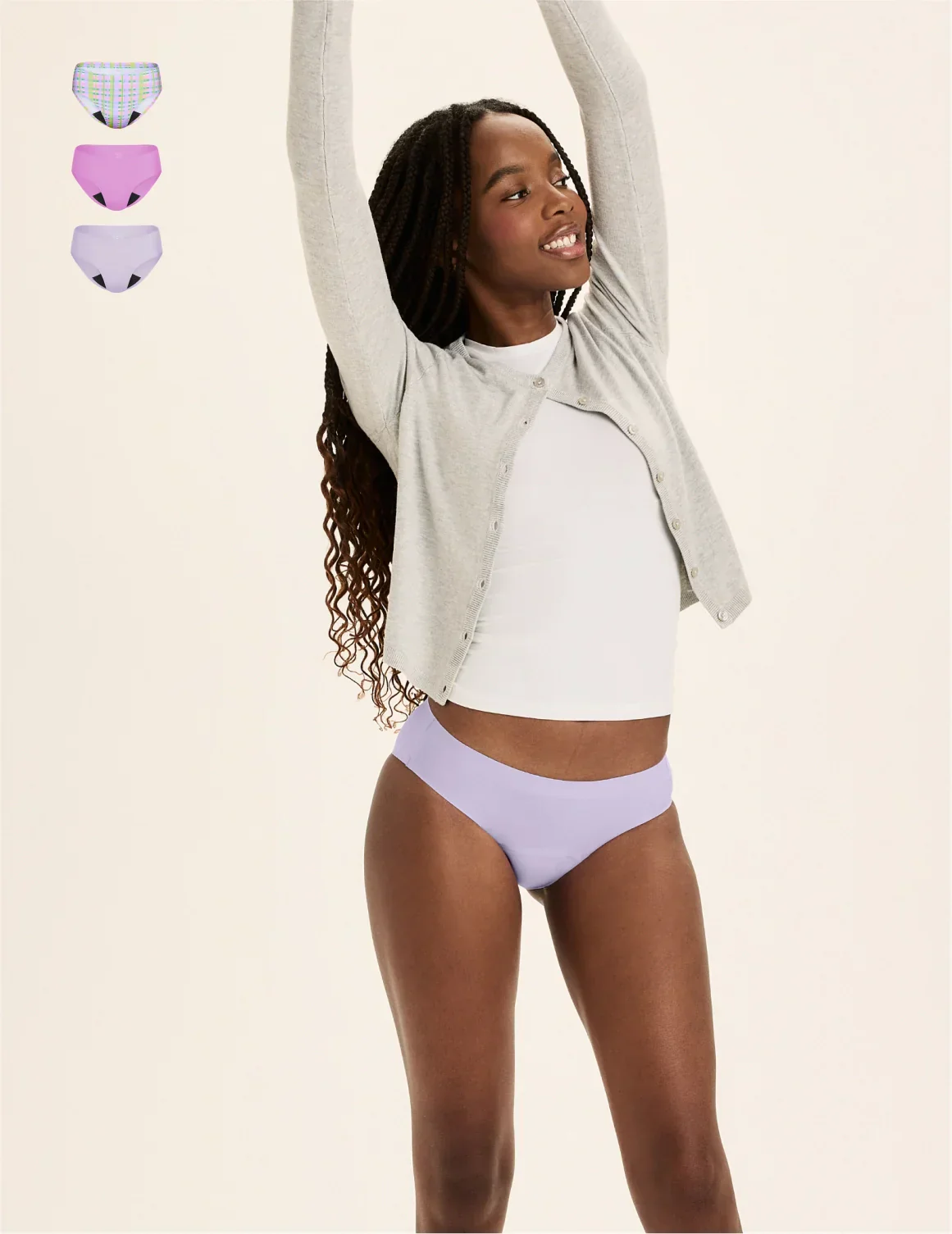 Light Leakproof No-Show Underwear Bikini 3-Pack - Last Call - Image 29