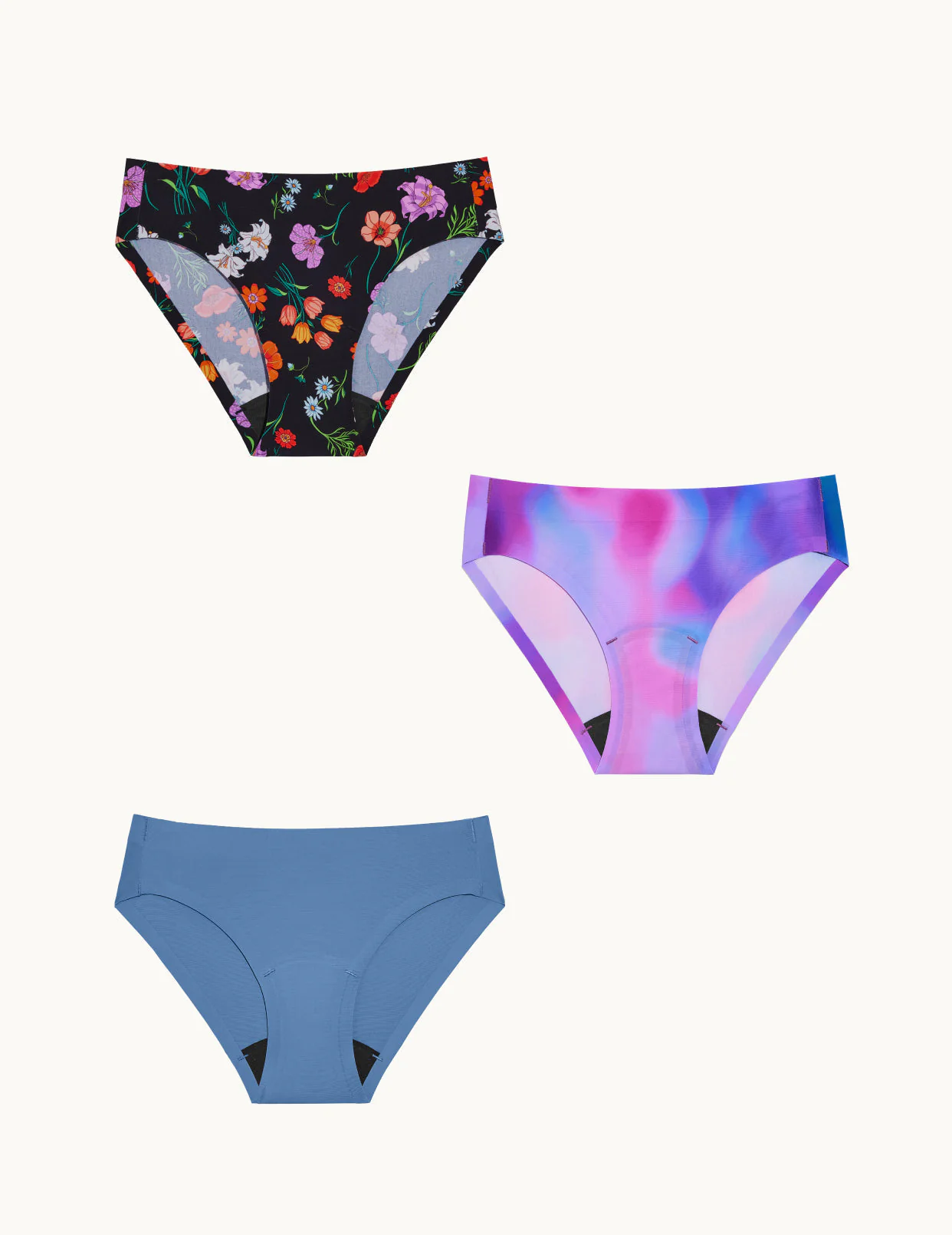 Light Leakproof No-Show Underwear Bikini 3-Pack - Last Call - Image 38