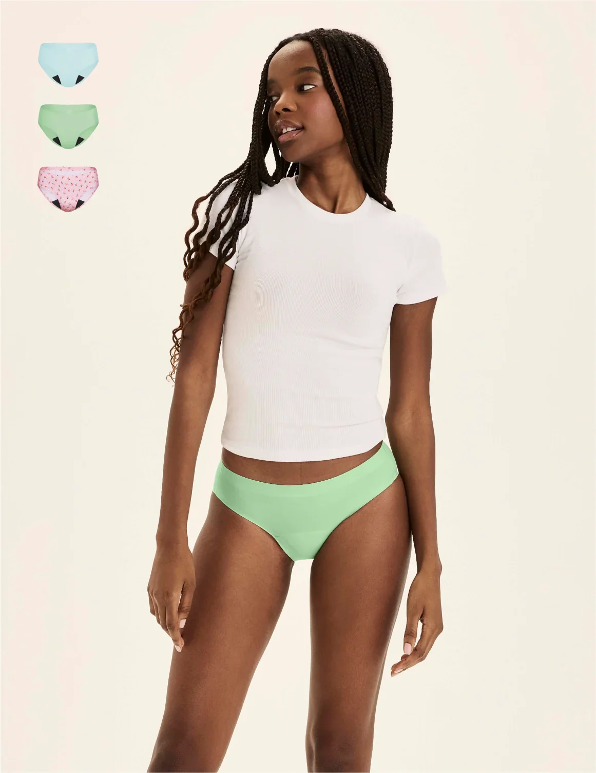 Light Leakproof No-Show Underwear Bikini 3-Pack - Last Call - Image 42