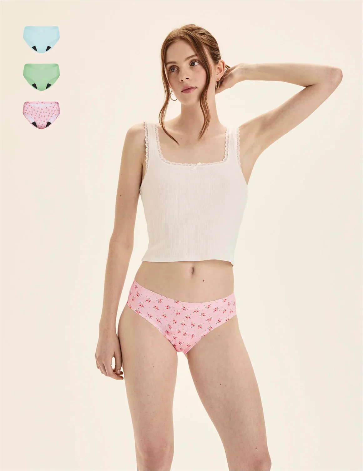 Light Leakproof No-Show Underwear Bikini 3-Pack - Last Call - Image 45